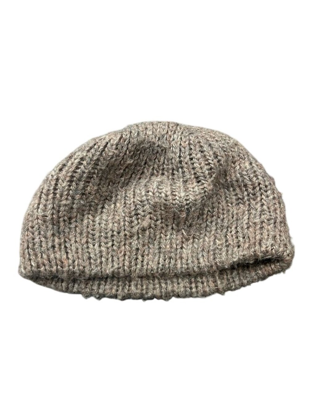 Aris Brown Vintage Knit Beret Hat Acrylic Made in USA Retro Nostalgia Core